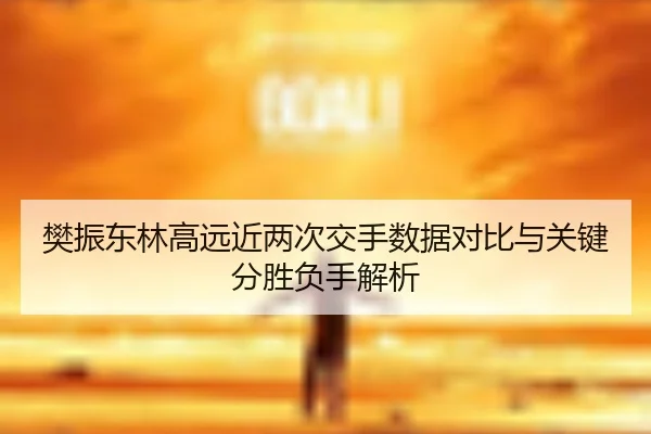 樊振东林高远近两次交手数据对比与关键分胜负手解析